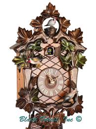 8T411-9 8 Day Anton Schneider Moving Birds Carved ...