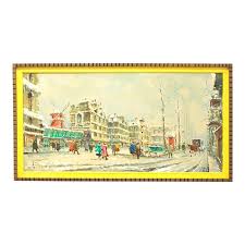 1960's Original Oil on Canvas Painting - European Snowy ...