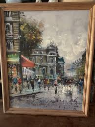 Antonio DeVity Oil On Canvas Painting Notre Dame Paris ...