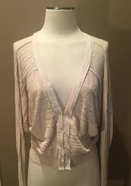 Free People M Ivory Boho Chic V Neck Long Sleeve Cardigan Sweater | eBay