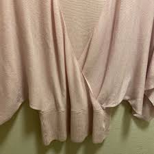 Bailey 44 Eye In The Sky Pink Faux Wrap Style Sweater Size L | eBay
