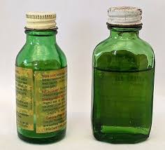 Vintage Lot /2~Emerald Green Glass Medicine Bottles ...