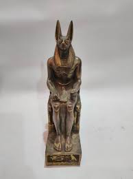 The Unique Seated Statue of the God Anubis, Made by Hand in ...