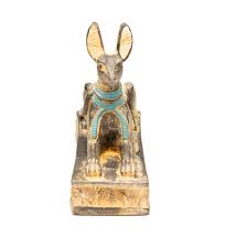 Egyptian God Anubis Reclining Statue - Black - Made in Egypt ...