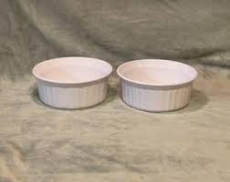 Vintage Corning French White Bakeware- Pair of Small 500ml Round Baking Dishes - Etsy