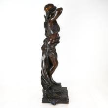 Sold at Auction: Emmanuel Villanis, Emmanuel VILLANIIS: Bronze Sculpture of Maiden