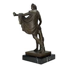 Apollo Belvedere Greek Roman God Real Bronze on Marble Base ...