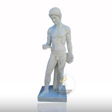 Marble Garden Statue of Doryphorus - Etsy