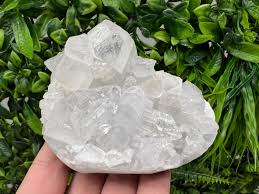 Apophyllite on Chalcedony Specimen: Transparent Crystal ...