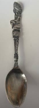 Souvenir Spoon w/ Native American Indian Chief by Manchester ...