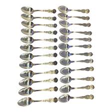 1915 Collection of United States Great Seal Spoons Wm Rogers & Sons - Set of 47 | Chairish