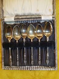 Lot Of 6 - Vintage APOSTLE 4.5" Tea Spoons EPNS Gold Plated | eBay