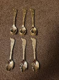 Excellent condition, set of 6 Vintage Gold Plated, Decorative Camel Teaspoons | eBay