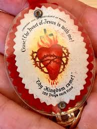 Vintage 1936 Apostleship of Prayer Scapular, Sacred Heart ...