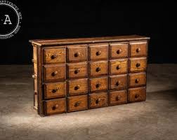 Antique Wooden Twenty Drawer Apothecary - Etsy