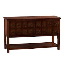 Southern Enterprises Apothecary Console/Tv Stand-Finish:Brown Mahogany,Material:Pine,Size:50"W x 18"L x 30.5"H - Walmart.com