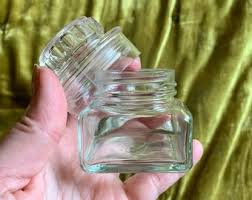 Set of Three Vintage Midcentury Glass Medicine Bottle With Screw on Lid Apothecary Jars - Etsy