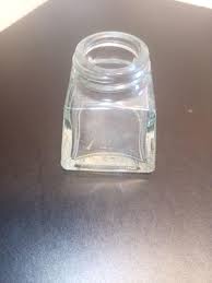 Vintage JJ C4 Mini Clear Glass Square Bottom Round Top INKWELL (sorry! No TOP) - Etsy
