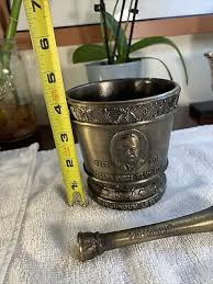 Vintage Brass Mortar & Pestle Joseph Price Remington Apothecary Pharmacy 1970s | eBay UK