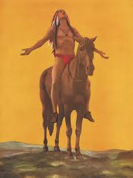 Vintage Lithograph Native American Print Indian 1930s ...