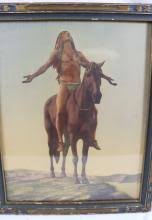 Sold at Auction: Vintage John Drescher American Indian The End of Trail Print
