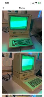 Apple IIe Vintage Computer & Green Phosphor Monitor & 2 ...