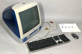 Lot - Vintage "blueberry" iMac computer with original mouse ...