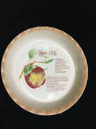 Apple Pie" Dish Plate -10" Diameter "Baker Recipe ...