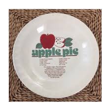 Vintage | Dining | Vintage Apple Pie Recipe Ceramic Baking ...