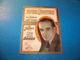 April Showers Sheet Music Al Jolson in "Bombo" Vintage 1921 ...