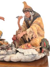 Lot - Cybis "Iroquois, At The Council Fire" Porcelain