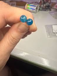 Blue apatite stud earrings – Cnd Crystals