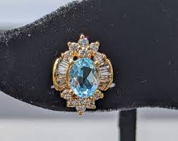 High Quality Topaz and CZ Costume Jewelry Multi Stone Earrings - Etsy