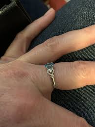 14kt White Gold Blue Topaz & Diamond Ring | eBay