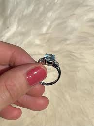 Platinum 2.68 Carat Aquamarine & Diamond Ring - Size 6 - Etsy