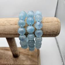 12mm Aquamarine Bracelet – Crystal Castle Beads