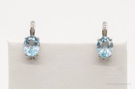 Vintage Designer DBJ Blue Topaz Diamond Sterling Silver Earrings | eBay