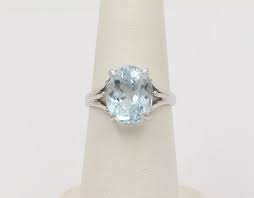 4.50 Carat Natural Aquamarine Gemstone Cocktail Ring 14K ...