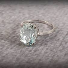 Natural Aquamarine Ring, Alternative Engagement Ring ...