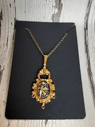 Vintage Jewelry Damascene Chandelier Bird Necklace, 20 Inch, 24K Gold, Pendant - Etsy UK