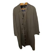 Linen trench coat Burberry Anthracite size 42 IT in Linen ...