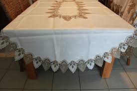 Lace Rectangle or Oval Dinning Tablecloth 8-10 chair 180cmX 270cm Grey & White | eBay