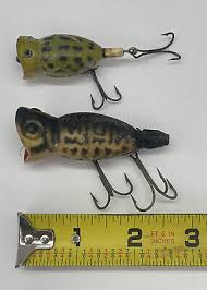 2 VINTAGE ARBOGAST HULA POPPER FISHING LURES LOT (USED) | eBay