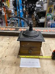 Antique Victorian Iron Hand Crank Coffee Mill Grinder ...