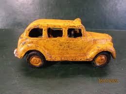 Vintage Cast Iron Yellow Taxi | eBay