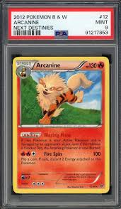 PSA 9 Arcanine Black & White Next Destinies 12/99 Pokemon Card B11 | eBay