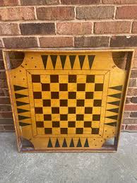 Antique Primitive Large Archarena Carrom Game Board 2 Sided ...