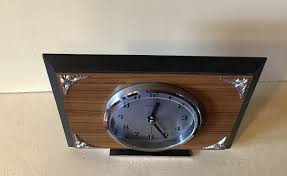 Vintage Metamec Clock - Dark Wood Battery Clock - 1960s ...