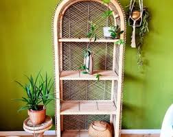 70s Rattan Shelf Raffia Shelf Wicker Vintage Boho - Etsy