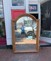 7'4” Tall 19th Century Continental Pine Mirror For Sale at 1stDibs